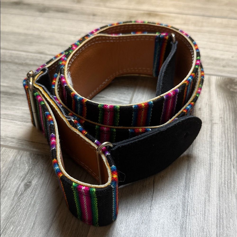 Henry Heller Multicolor Stripes Guitar Strap 48-in - Picture 2 of 13